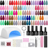Beetles Gel Nail Polish Kit full set for at-home manicure projects.