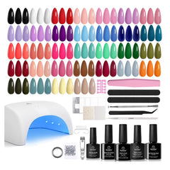 Beetles gel nail polish kit with UV light for at-home manicure setup
