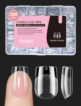 Beetles Gel Nail Tips extra-short square top view for a long-lasting manicure.