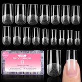 Beetles Gel Nail Tips flat-X-square medium for quick, precise full-cover extensions.