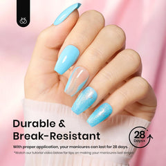 Beetles PMMA nail tips provide durable, natural-feeling extensions.