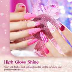 Beetles gel polish bottle close-up with glossy high-shine finish