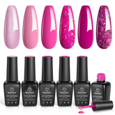 Beetles Pink Angel gel polish collection bottles shown for vibrant pink nails