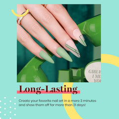 Beetles Green Gel Polish being applied for a smooth, even at-home finish.