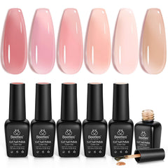 Beetles Jelly Gel Set closeup showing six colors with buildable coverage