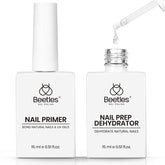 Beetles Nail Dehydrator and Primer bottle top view ideal for oil-free prep and lasting adhesion.