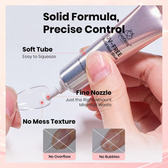 Beetles nail glue easy-control tube enables precise amount.