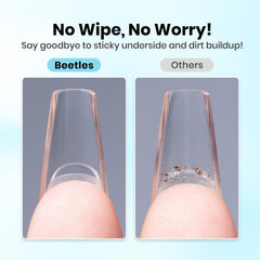 Beetles Glue Gel Hands-Free Application enables curing all nails at once.