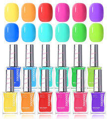 Beetles Neon hot pink polish delivers bold color with fast-drying shine.