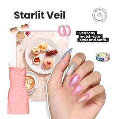 Beetles Pearl Nail Polish bp160 blue mermaid glow on nails with smooth application