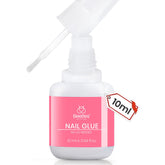 Beetles press-on nail glue with quick-dry brush for precise adhesion.