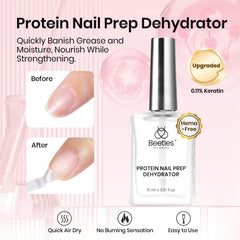 Beetles Protein Nail Prep Dehydrator with brush tip enables easy, even application.