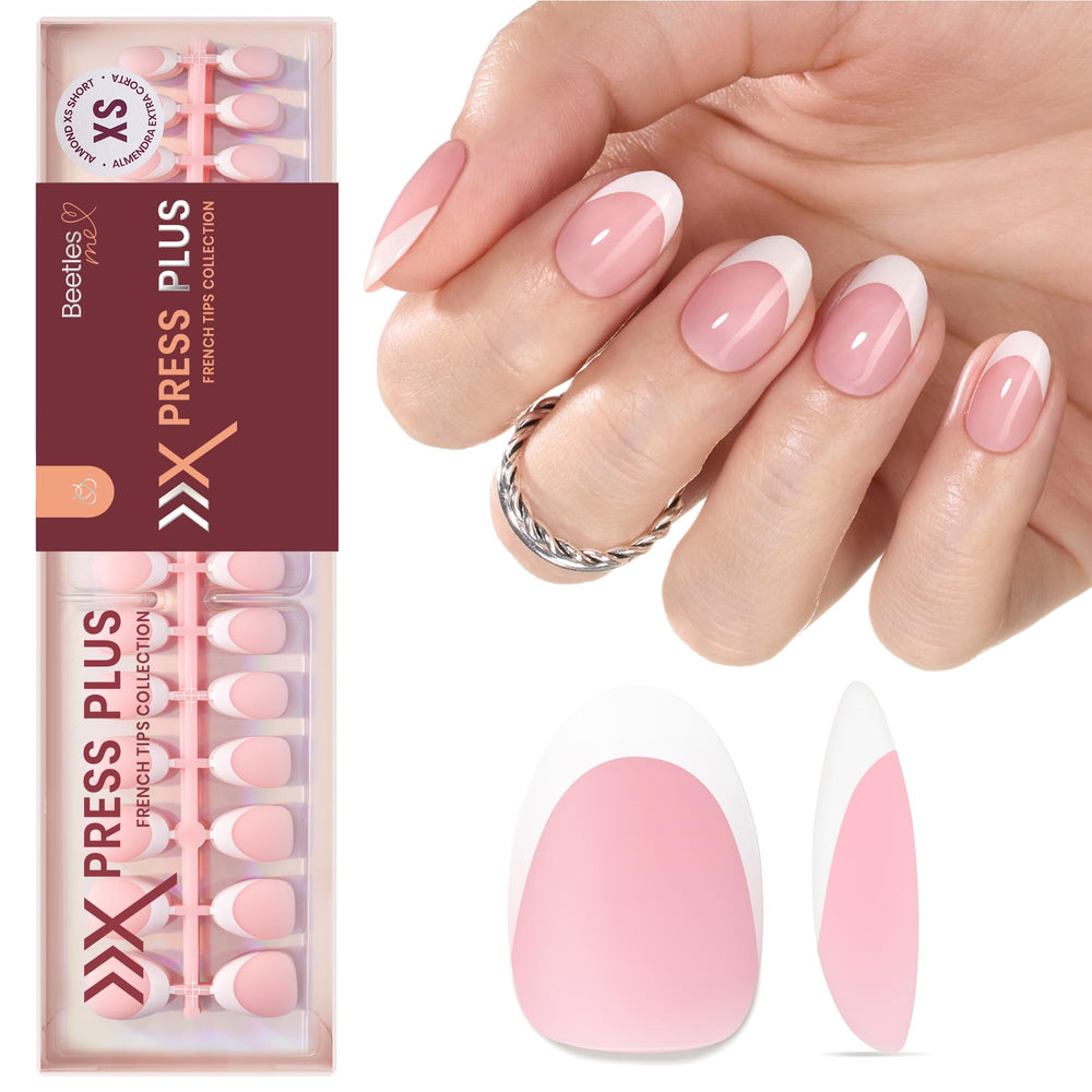 Beetles X Press Plus Petal French nails show chic salon-style finish