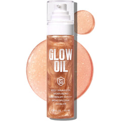 BEFIVECOK Body Glow Oil with SPF50 bottle delivering subtle radiance.