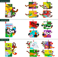 beiens soft cloth pages with textured tails enhance tactile discovery during playtime