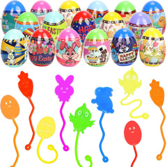 BEIGUO Easter Eggs 24-pack packaging with vibrant colors for festive hunts.