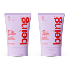BEING INC CURL POWER shampoo bottle for gentle cleansing of curls.