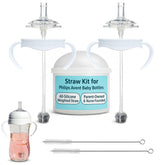BelBeyo straw cup conversion kit for Philips Avent Natural bottles enables a smooth bottle-to-straw transition.