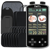 Belifu TENS EMS unit with 3.8-inch color display for clear therapy setup.