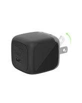Belkin 45W USB-C charger block, compact front view, ideal for quick charging on the go.