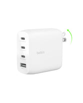 Belkin BoostCharge Pro 4-Port GaN USB-C charger front view with four ports for multi-device charging.