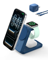Belkin MagSafe 3-in-1 dock keeps iPhone, Watch, and AirPods organized while charging.