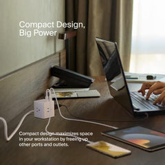 Belkin compact dimensions show a small footprint on crowded desks.