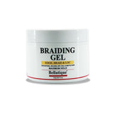 Bellatique edge-braid-loc maximum hold gel in jar for strong edge control.