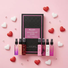 Bella Vita Luxury Rose bottle, soft floral bouquet for romance.