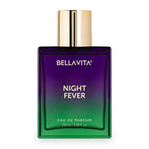 Bellavita Night Fever bottle front view with a long-lasting unisex fragrance.