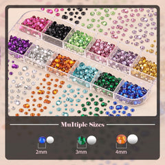 BELLEBOOST AB and crystal gems for sparkling nail art accents.