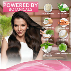 Bellisso Conditioner rinse action reveals smooth, shiny hair after use.