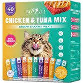 Beloved Pets creamy lickable tuna tubes offer a tasty, creamy snack cats love