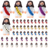 Bememo 50-pcs Jesus figurines in red cassock ideal for Easter crafts and favors