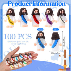 Bememo Jesus loves you figurines closeup showing smooth rubber texture.