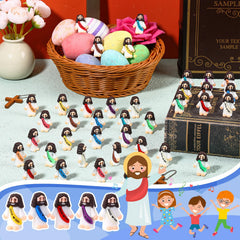 Bememo rubber Jesus figures vibrant colors for party favors and gifts.