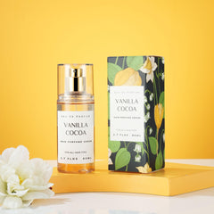 close-up of benatu spray mist dispersing ultra-fine veil on hair for even scent