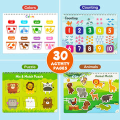 BenBen Busy Book laminated pages are water-resistant and easy to wipe clean.