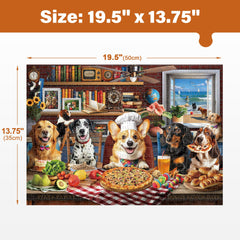 BenBen dog puzzle image with back pattern to ease sorting during assembly