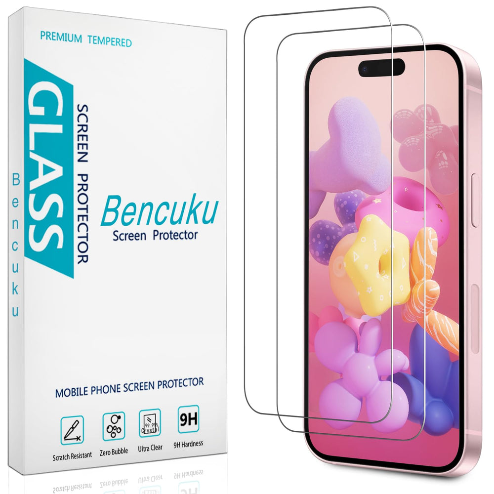 Bencuku iPhone 16 tempered glass for full coverage and protection
