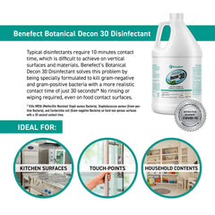 Benefect Decon 30 being used on a kitchen surface for food-safe cleaning