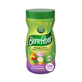 Benefiber chewable prebiotic fiber tablets bottle on counter supporting daily fiber intake