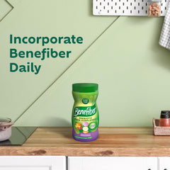 Benefiber lemon flavor tablets shown as refreshing option for on-the-go fiber