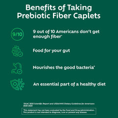 Capsules contain plant-based prebiotic fiber to support gut bacteria.