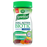 Benefiber prebiotic fiber gummies bottle for convenient daily use.
