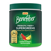 Benefiber prebiotic supergreens tub ready to mix for digestive health