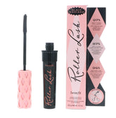 Benefit Cosmetics Roller Lash brush close-up demonstrates lift-focused design for curling lashes.