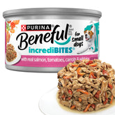 Beneful Incredibites petit chien saumon bouillon, repas quotidien équilibré pour chiots actifs.