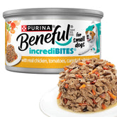 Beneful petit chien: poulet réel dans le jus, repas savoureux et appétissant.