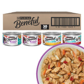 Beneful variety-pack closeup showing four recipes for variety